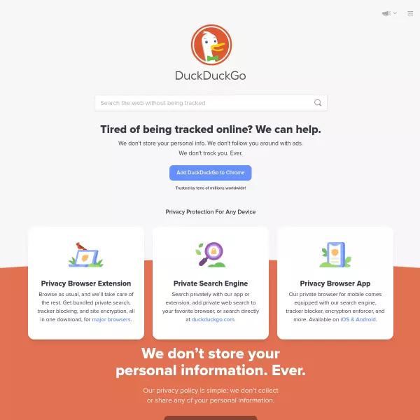 DuckDuckGo Privacy, simplified.