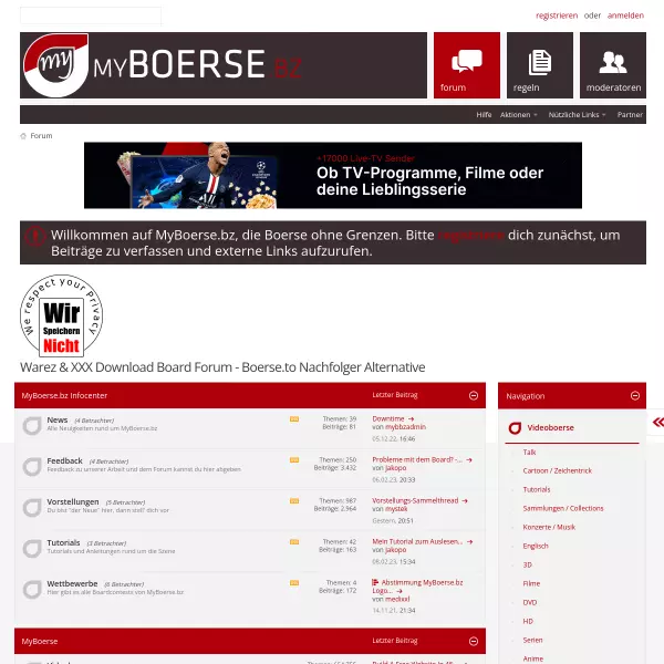 Warez & XXX Download Board Forum - Boerse.to Nachfolger Alternative